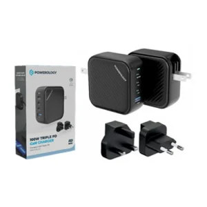Powerology 100W Triple PD + 1 QC3.0 World Travel Kit