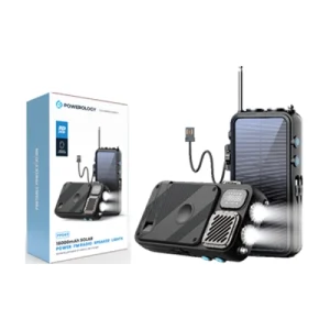 Powerology 16000mAh Solar Power Fm Radio Speaker Light