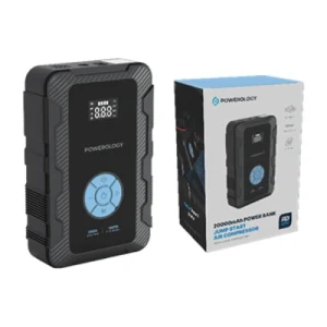 Powerology 20000mAh Power Bank Jump Start Air Compressor