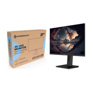 Powerology 27 4K UHD Monitor Adjustable Rotating Stand