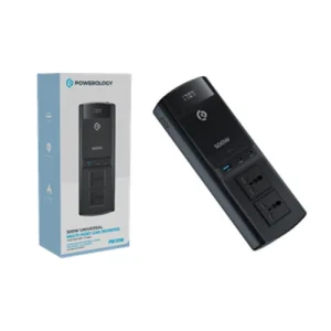 Powerology 500W Universal Multi-Port Car Inverter With Dual USB-C Output