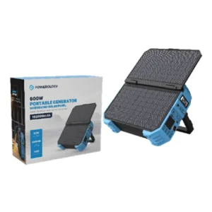 Powerology 600W 192000mAh Portable Generator Integrated Solar Panel