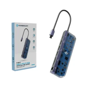 Powerology 7 in 1 USB-C Multi Hub Crystalline Series
