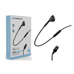 Powerology Mono Earphone Lightning Connector black
