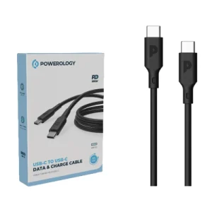 Powerology PVC Type-C to Type-C Data And Fast Charge Cable 100W (2m6.6ft)
