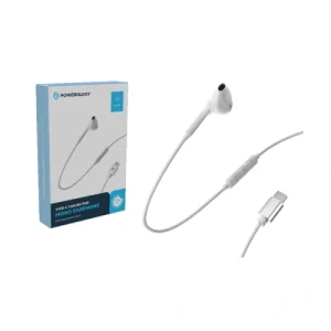 Powerology Type-C Connector Mono Earphone (1.2m4ft) white