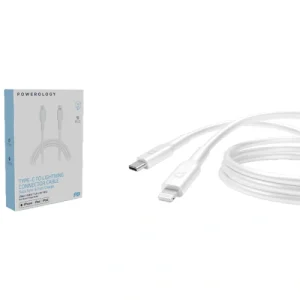 Powerology Type-C To Lightning Cable PD 60W white
